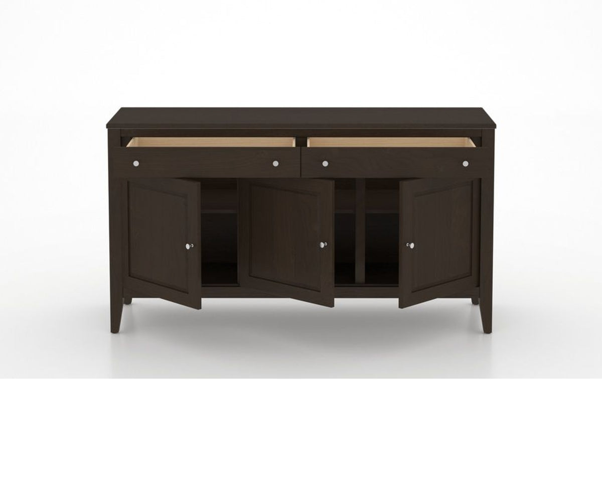 Canadel Buffet 6000 in 59 Davy's Grey, open view