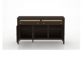 Canadel Buffet 6000 in 59 Davy's Grey, fully open view