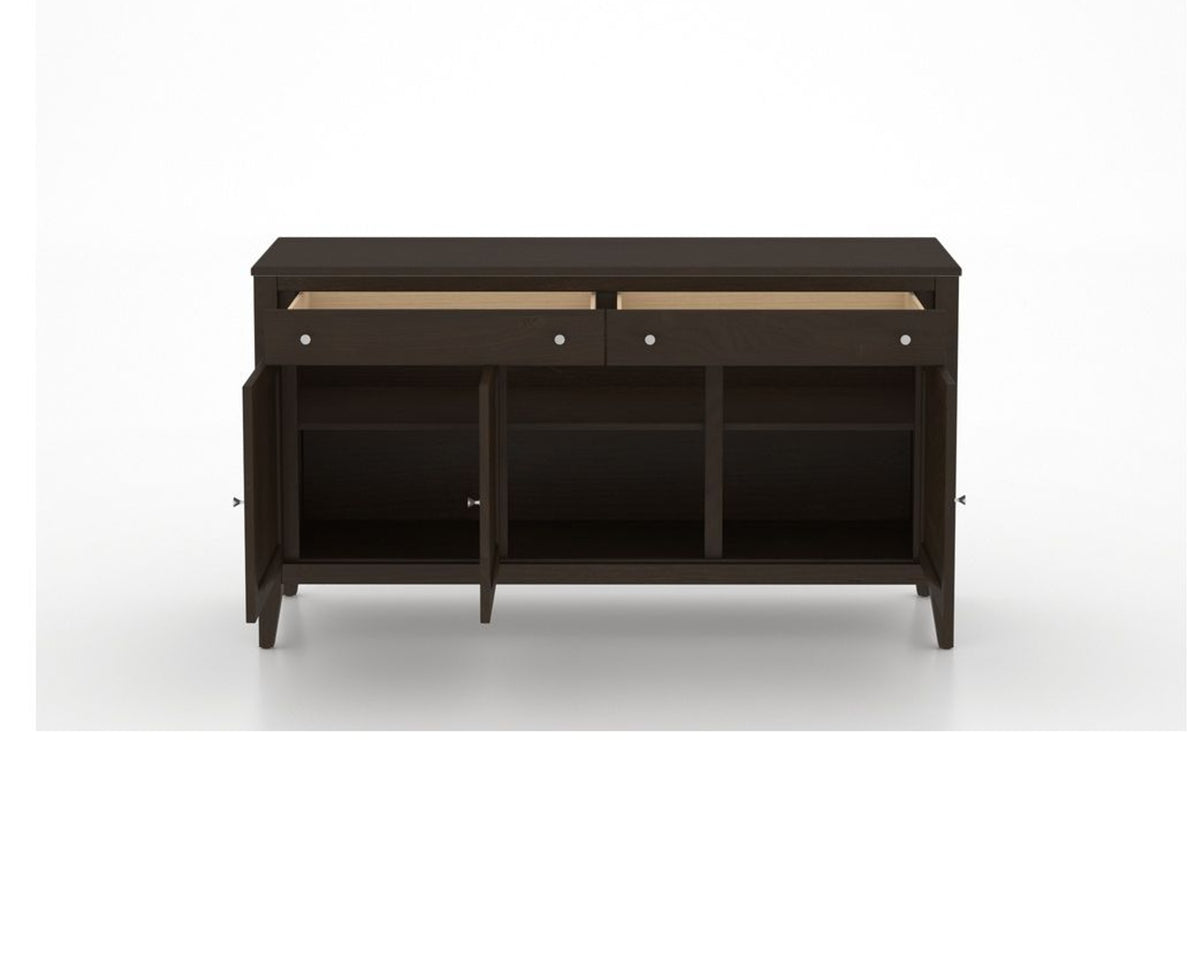 Canadel Buffet 6000 in 59 Davy's Grey, fully open view