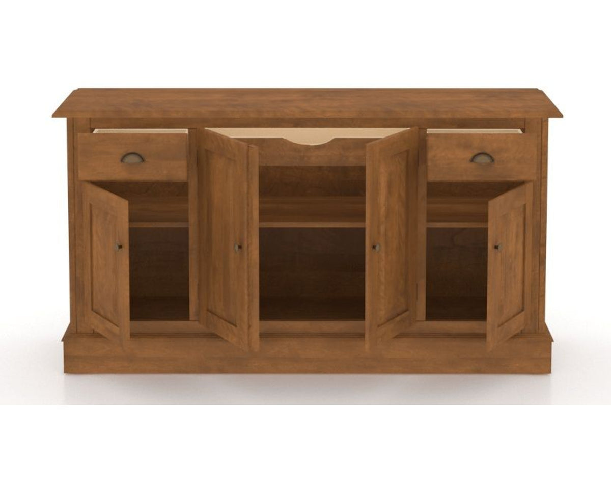 Canadel Buffet 6002 in Oak Washed, open view