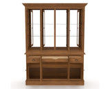Canadel Buffet 6002 in Oak Washed Hutch, fully open view