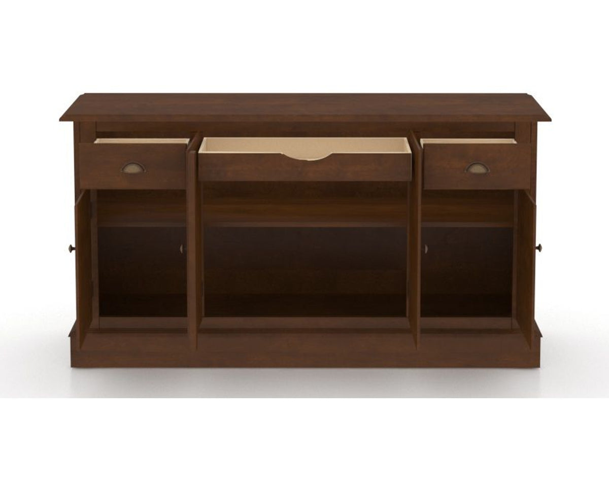 Canadel Buffet 6002 in 19 Cognac Washed, fully open view