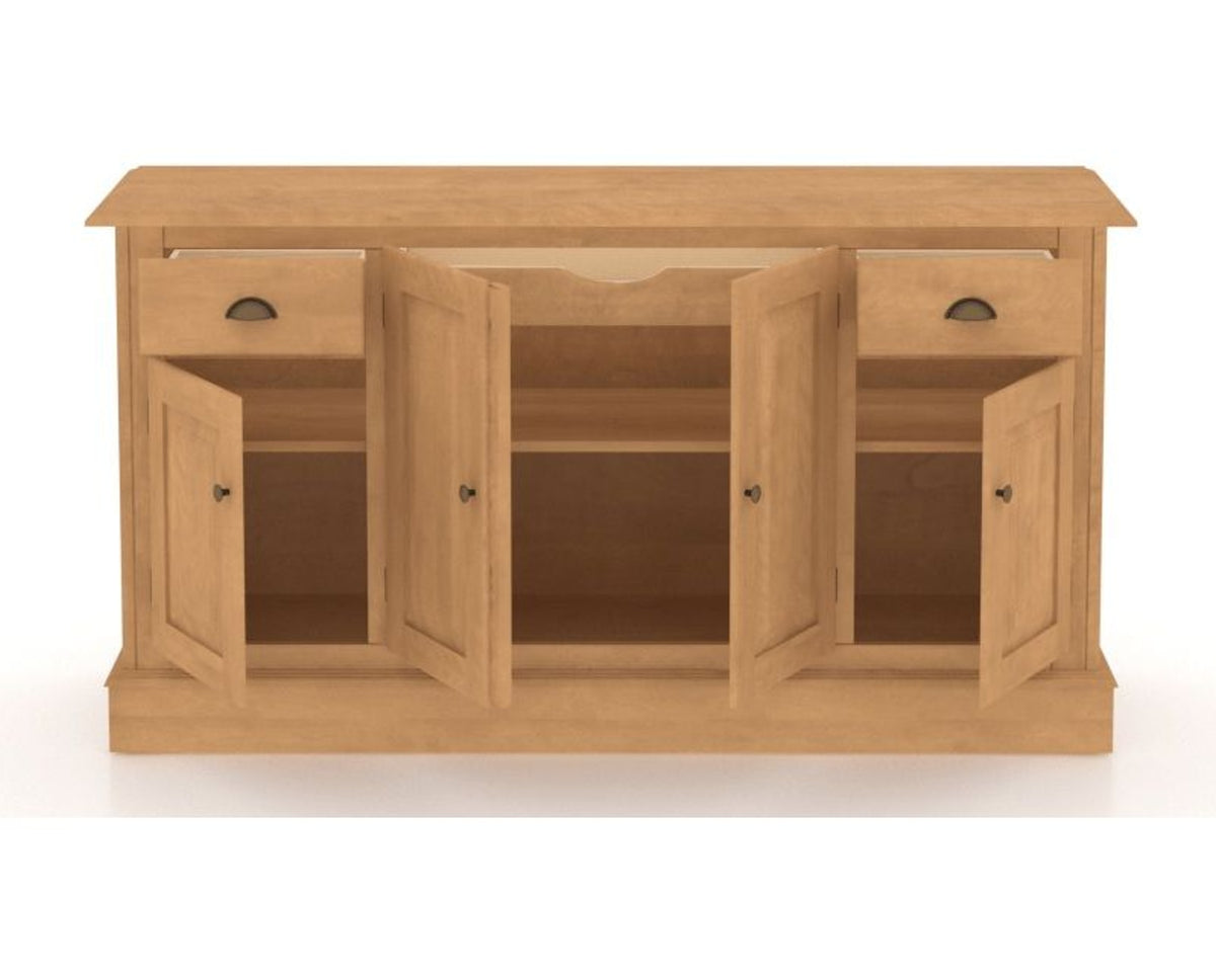 Canadel Buffet 6002 in 20 Caramel Washed, open view