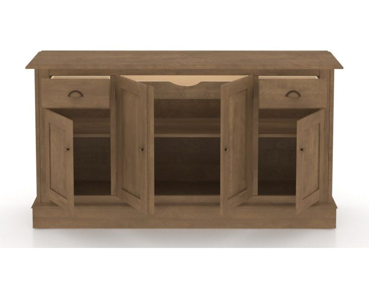 Canadel Buffet 6002 in 25 Pecan Washed, open view