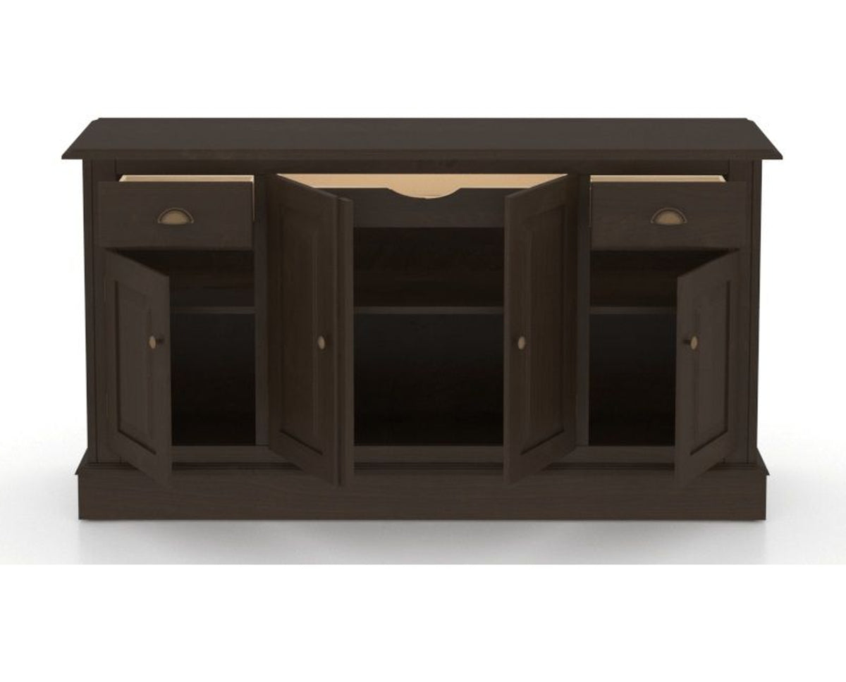 Canadel Buffet 6002 in 59 Davy's Grey, open view