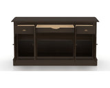Canadel Buffet 6002 in 59 Davy's Grey, fully open view