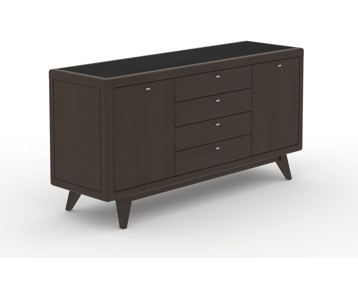 Canadel Downtown Marlo Buffet in Davy's Grey, three-quarter view