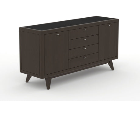 Canadel Downtown Marlo Buffet in Davy's Grey, three-quarter view
