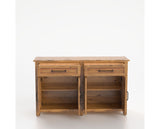 Canadel Champlain Buffet in Honey Washed, fully open view