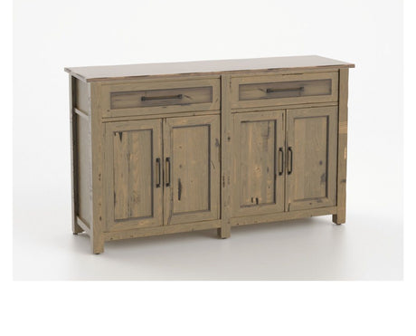 Canadel Champlain Buffet in Pecan Washed, three-quarter view
