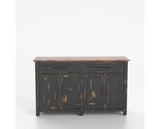 Canadel Champlain Buffet in Black and Spice Washed, front view
