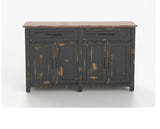 Canadel Champlain Buffet in Black and Spice Washed, front view
