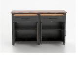 Canadel Champlain Buffet in Black and Spice Washed, fully open view