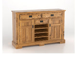 Canadel Champlain Colonial Buffet in Honey Washed, three-quarter view
