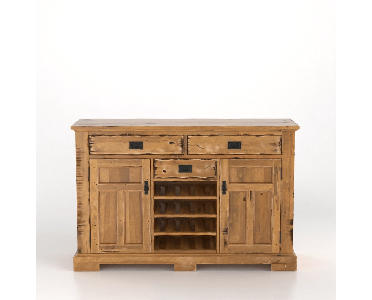 Canadel Champlain Colonial Buffet in Honey Washed, front view