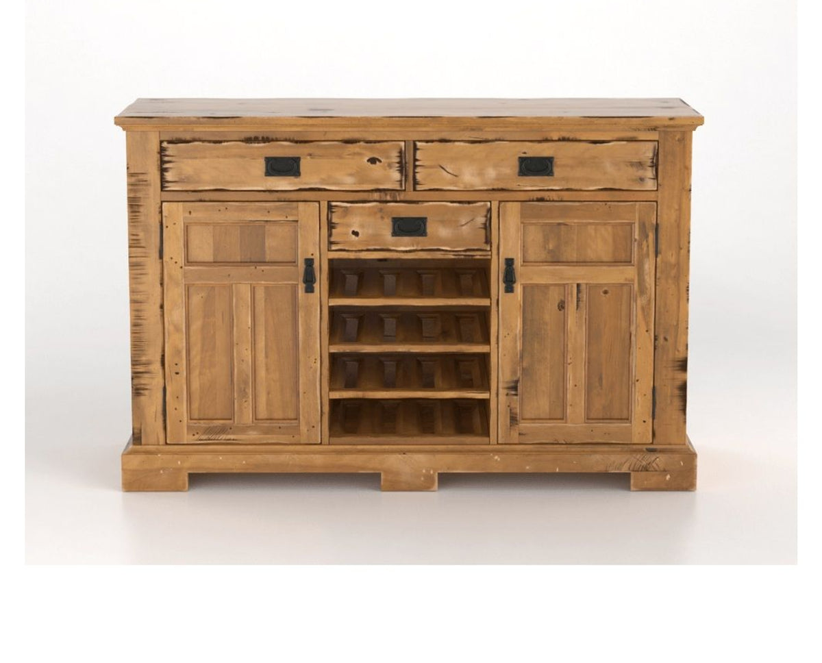 Canadel Champlain Colonial Buffet in Honey Washed, front view