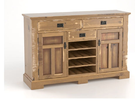 Canadel Champlain Colonial Buffet in Pecan Washed, three-quarter view