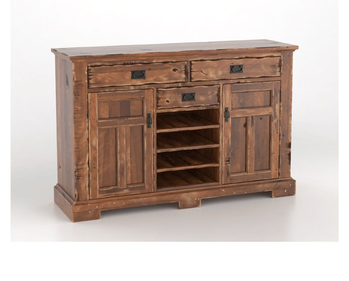 Canadel Champlain Colonial Buffet in Spice Washed, three-quarter view