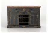 Canadel Champlain Colonial Buffet in Black and Spice Washed, front view