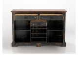 Canadel Champlain Colonial Buffet in Black and Spice Washed, fully open view
