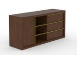 Canadel Modern Linear Buffet in Cognac Washed, three-quarter view