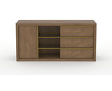 Canadel Modern Linear Buffet in Pecan Washed, front view