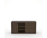 Canadel Modern Linear Buffet in Hazelnut Washed, front view