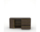 Canadel Modern Linear Buffet in Hazelnut Washed, open view