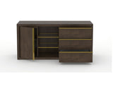 Canadel Modern Linear Buffet in Hazelnut Washed, open view