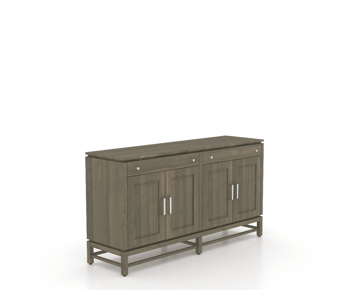 Canadel Plinth Buffet in Shadow, three-quarter view