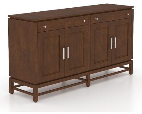 Canadel Plinth Buffet in Cognac Washed, three-quarter view