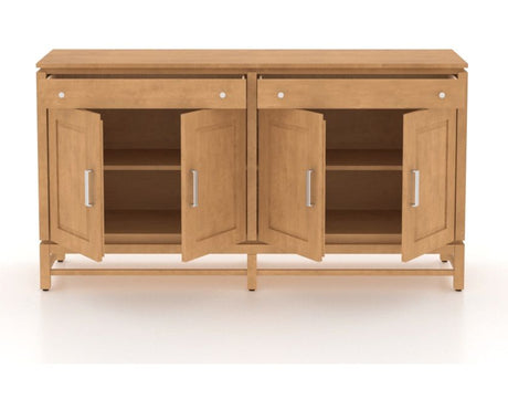 Canadel Plinth Buffet in Caramel Washed, open view