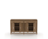 Canadel Plinth Buffet in Pecan Washed, open view