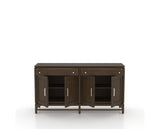 Canadel Plinth Buffet in Hazelnut Washed, open view