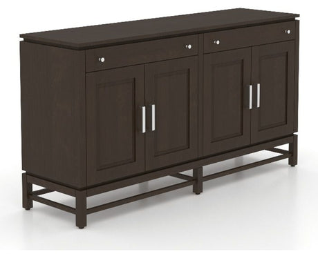 Canadel Plinth Buffet in Davy's Grey, three-quarter view