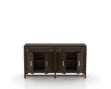 Canadel Plinth Buffet in Davy's Grey, open view