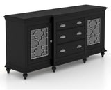 Canadel Buffet 6932 in Midnight Black Washed, three-quarter view