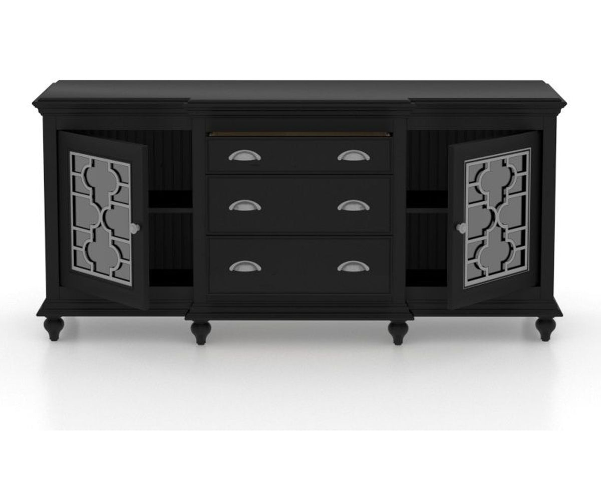 Canadel Buffet 6932 in Midnight Black Washed, open view