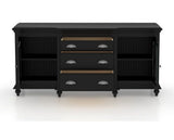 Canadel Buffet 6932 in Midnight Black Washed, fully open view