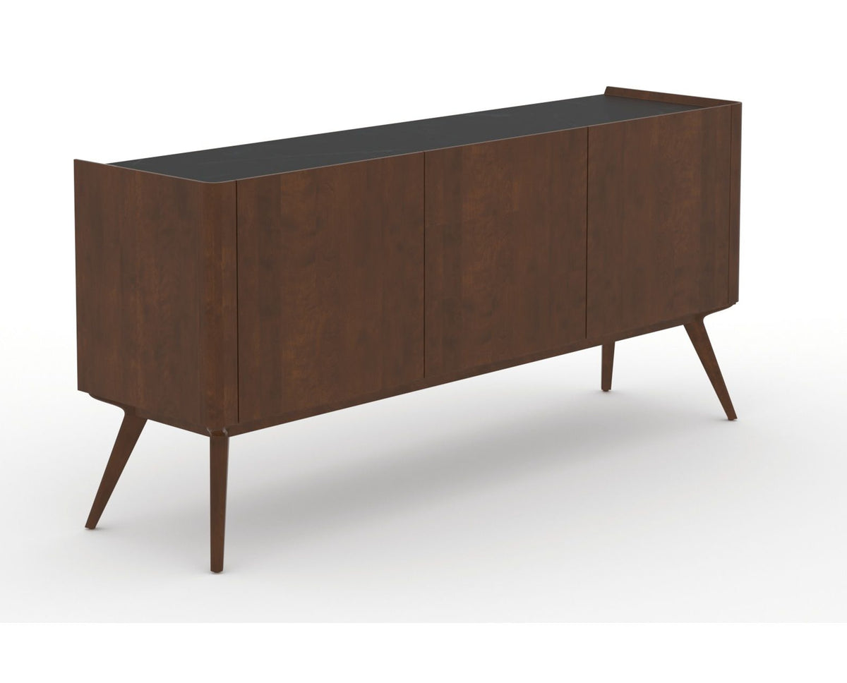 Canadel Downtown Legz Buffet in Pecan Washed, three-quarter view