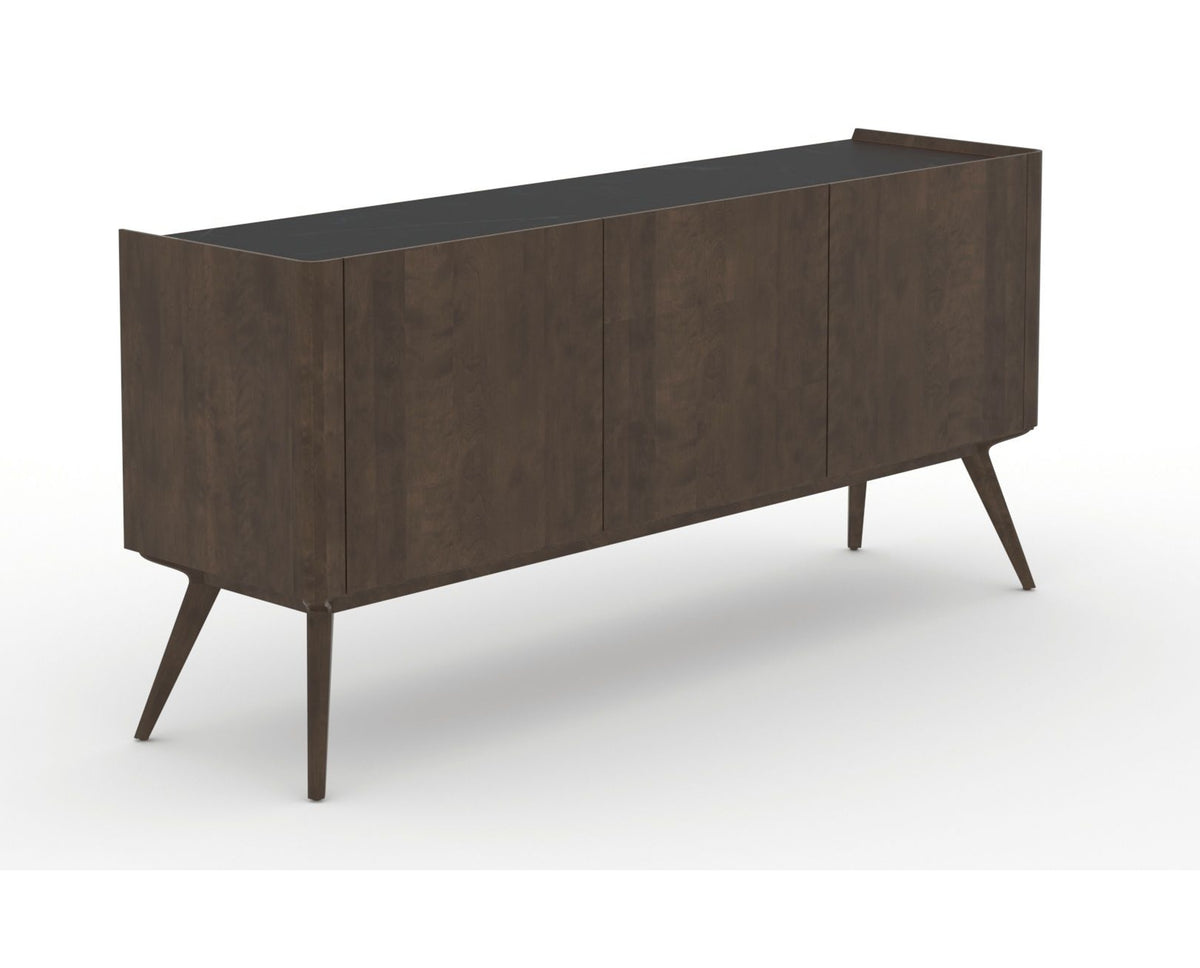Canadel Downtown Legz Buffet in Hazelnut Washed, three-quarter view