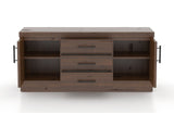 Canadel Loft Buffet 7032 in 19 Cognac Washed, fully open view