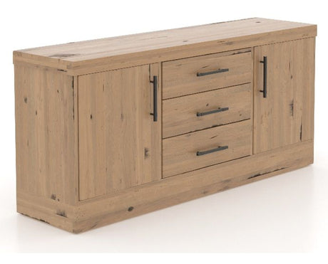Canadel Loft Buffet 7032 in 20 Caramel Washed, three-quarter view
