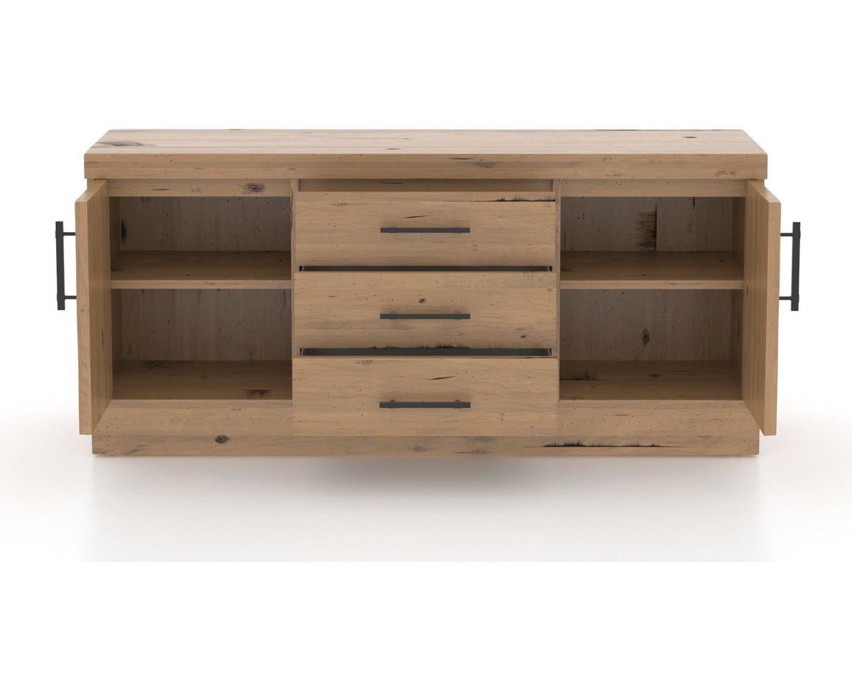 Canadel Loft Buffet 7032 in 20 Caramel Washed, fully open view