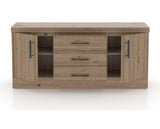 Canadel Loft Buffet 7032 in 25 Pecan Washed, open view