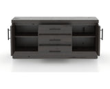Canadel Loft Buffet 7032 in 59 Davy's Grey, fully open view