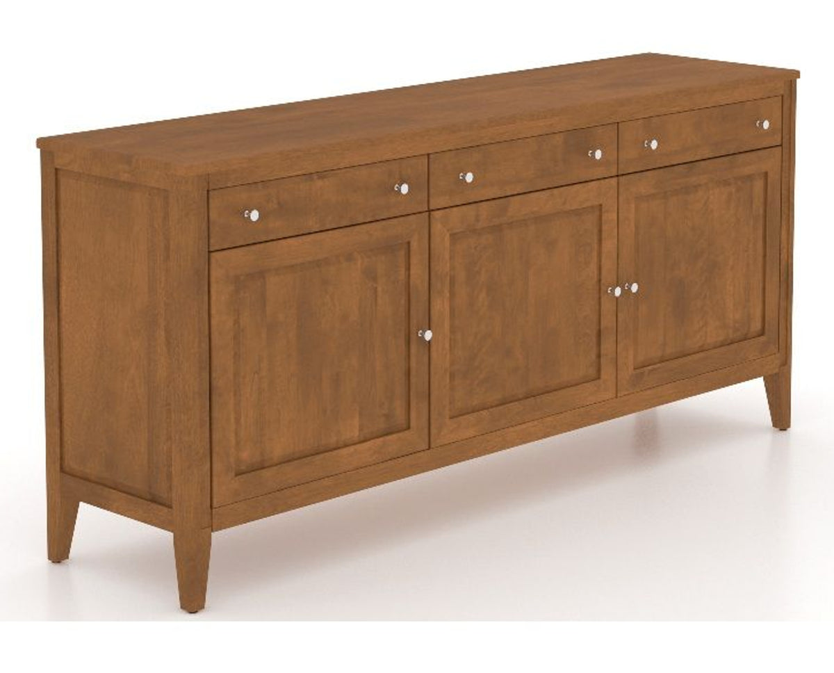 Canadel Buffet 7200 in Oak Washed, three-quarter view