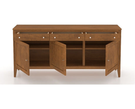 Canadel Buffet 7200 in Oak Washed, open view