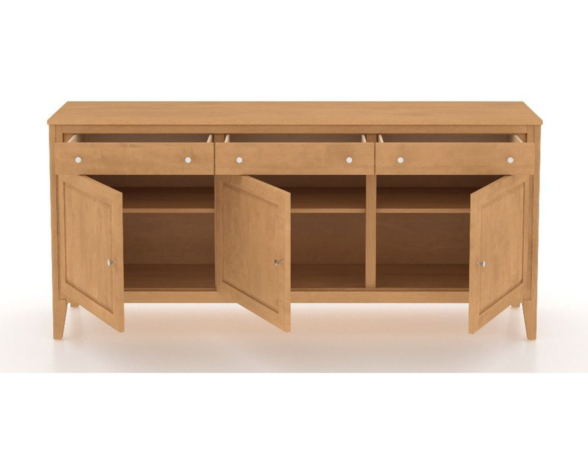 Canadel Buffet 7200 in 20 Caramel Washed, open view