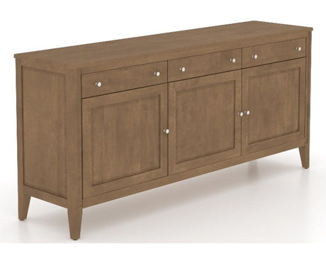 Canadel Buffet 7200 in 25 Pecan Washed, three-quarter view